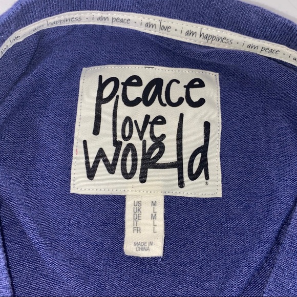 Peace Love World | Blue Pullover Sweatshirt - Picture 6 of 8